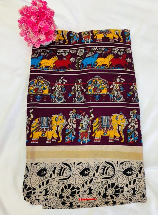 Printed Kalamkari Saree