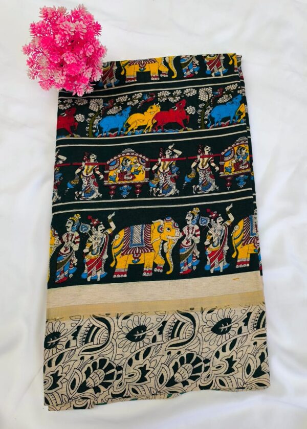 Kalamkari Saree Printed