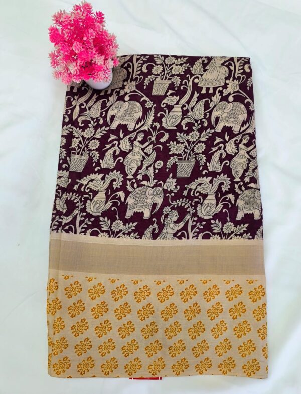 Handcrafted Kalamkari Cotton Saree